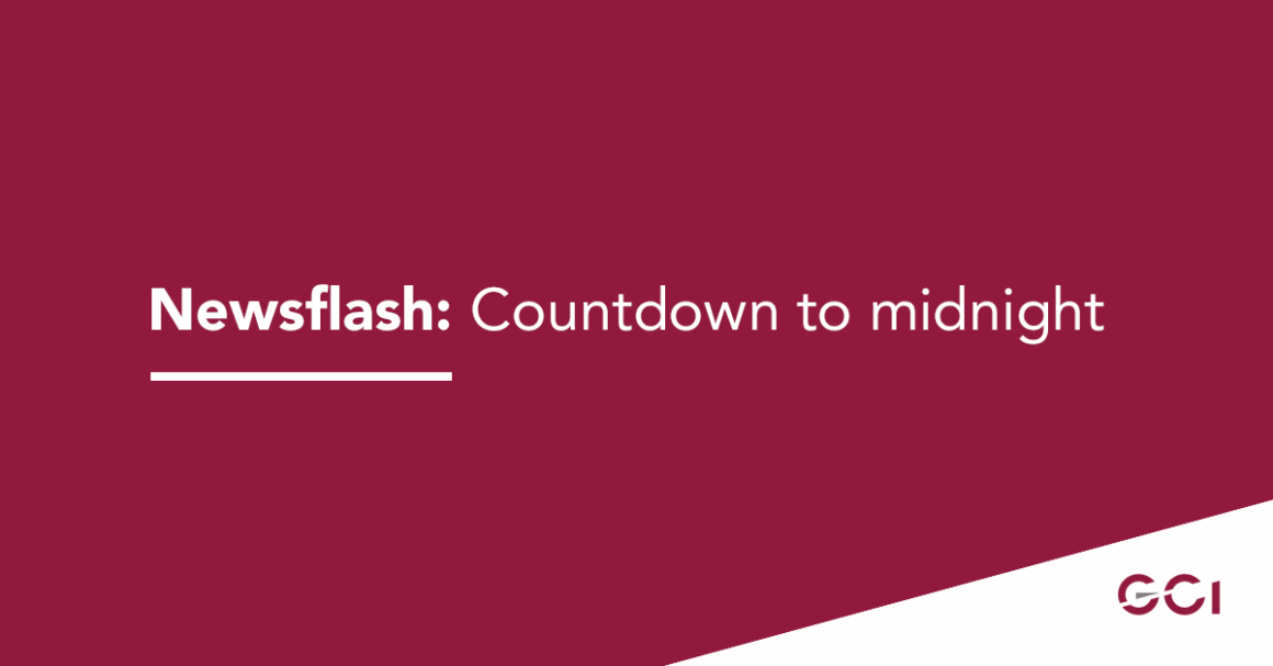 Newsflash: Countdown to midnight Newsflash 26 March